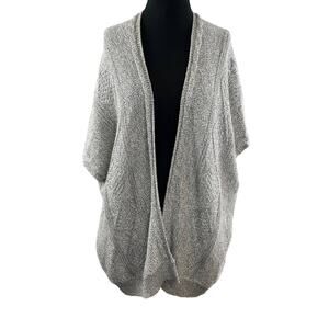 Aritzia COMMUNITY Gray Heather Open Chunky Knit Dolman Cardigan Sweater XS / S
